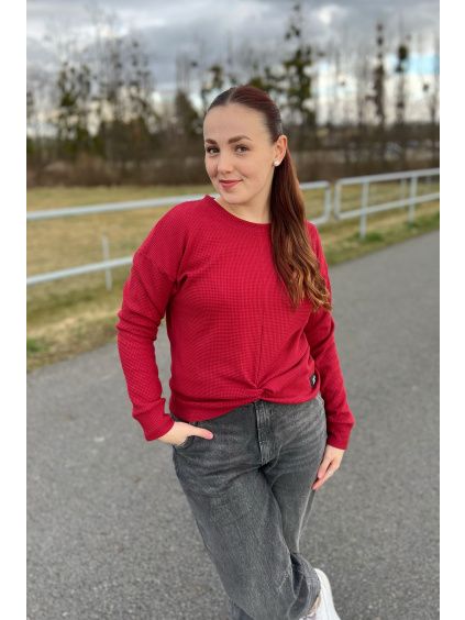 Vaflová mikina s proplétáním